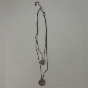 Double Medallion Pendant Necklace